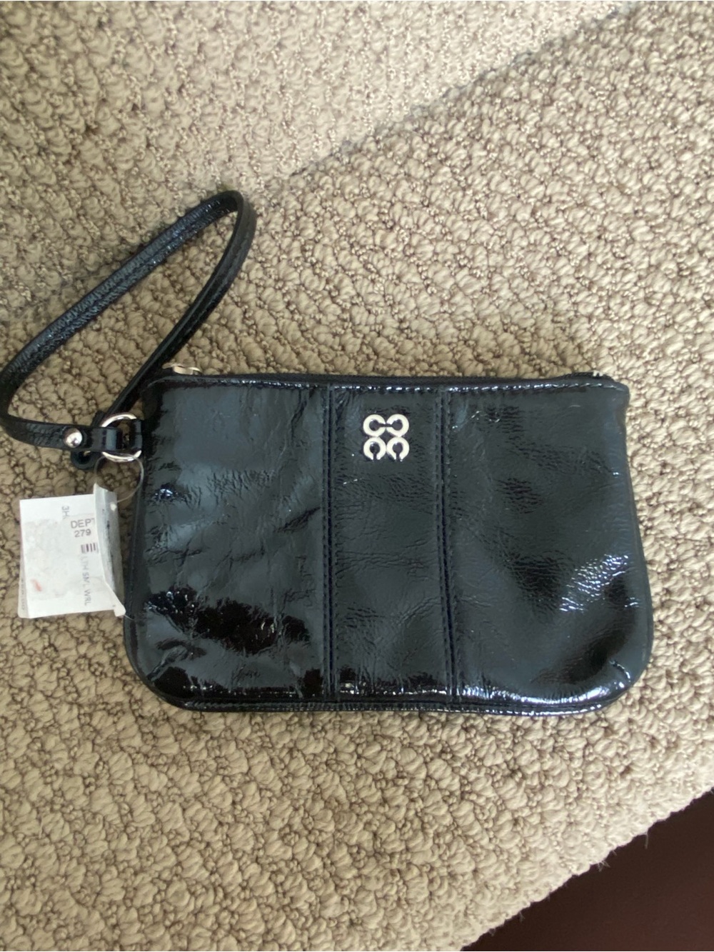Black Patent Wristlet Clutch - Women's Evening Bag